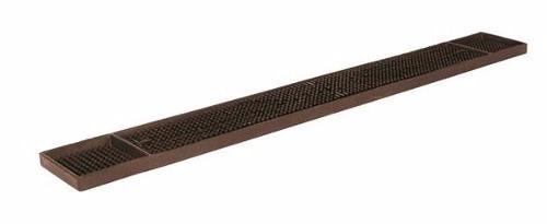 Thunder Group PLBM027R 27" X 3 1/4" Brown Plastic Bar Mat