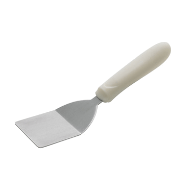 Winco TWP-30 3-1/4" X 2-1/4" Blade Turner with Whie Ergonomic Plastic Handle