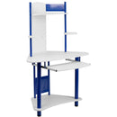 Blue Corner Computer Desk with Hutch by Flash Furniture