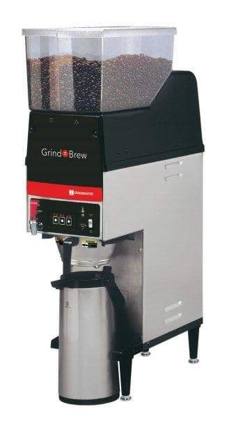 Grindmaster GNB-20H Grind and Brew Digital Coffee Brewer for Air Pot with 2 Bean Hoppers
