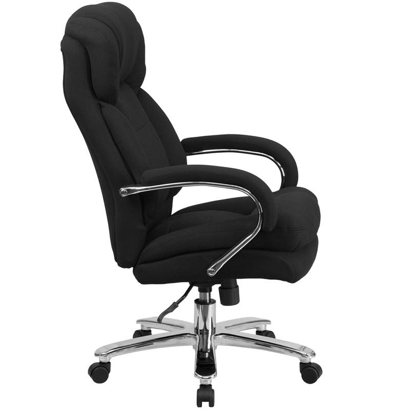 Flash Furniture Hercules Series GO-2078-GG Black Fabric Executive Swivel Chair With Loop Arms