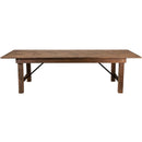 Flash Furniture Hercules Series Antique Rustic Solid Pine Folding Farm Table