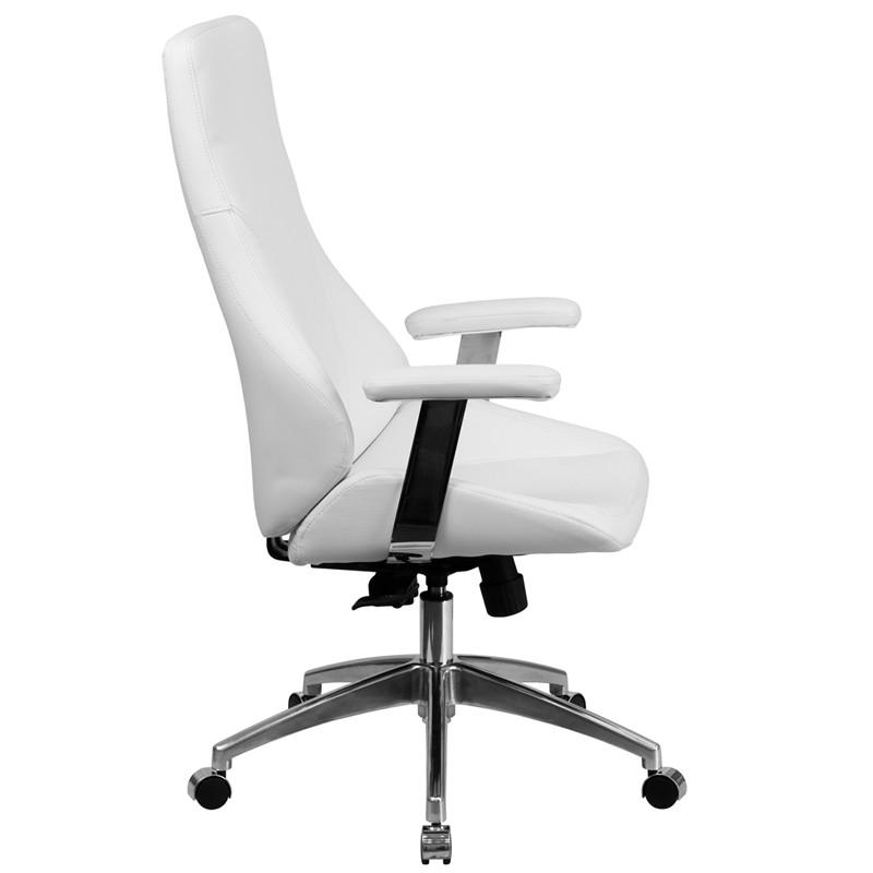 Flash Furniture High Back White Leather Executive Swivel Office Chair