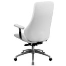 Flash Furniture High Back White Leather Executive Swivel Office Chair