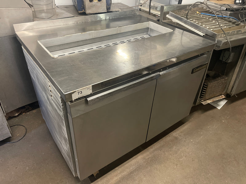 CONTINENTAL SW48 48” REFRIGERATED PAN RAIL PREP TABLE USED