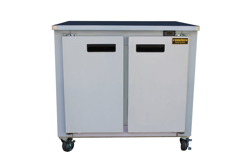 Cooltech 2-Door Low Boy Worktop Freezer 36"