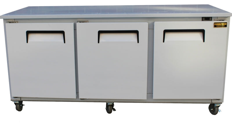 Cooltech 3-Door Low Boy Worktop Refrigerator 84"