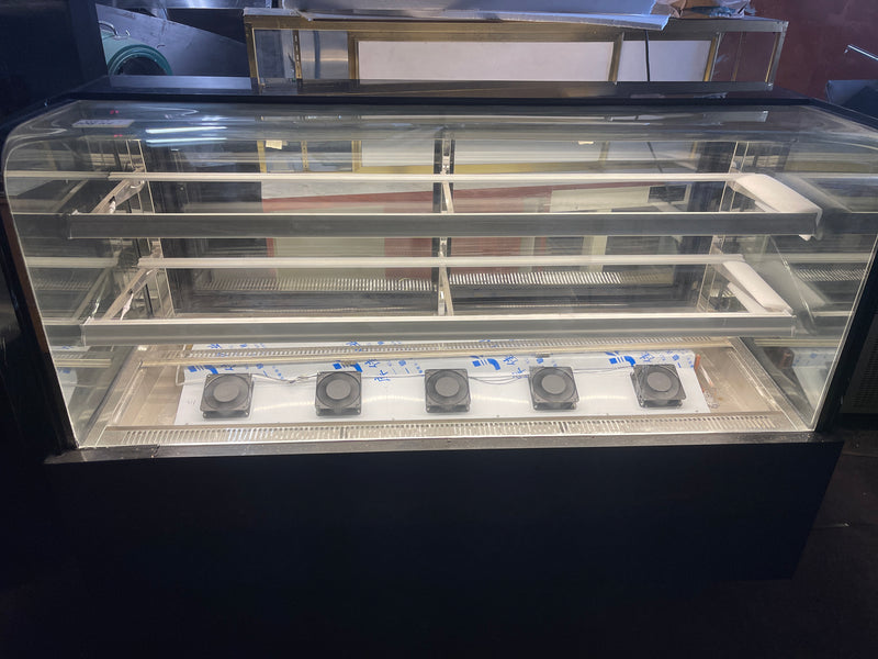 COMMERCIAL 69” GLASS REFRIGERATED DISPLAY DELI CASE BROKEN GLASS