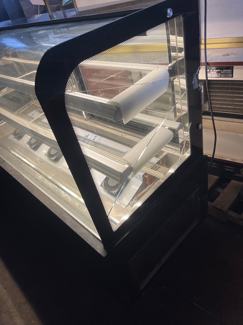 COMMERCIAL 69” GLASS REFRIGERATED DISPLAY DELI CASE BROKEN GLASS