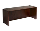 Boss Office Furniture Desk Shell, 71"W X 36"D, Mahogany