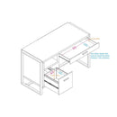 Home Office Student Writing Desk with Pull Out Drawer