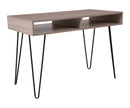 Flash Furniture Oak Wood Grain Finish Computer Table with Black Metal Legs