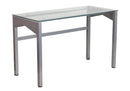 Flashfurniture Contemporary Desk With Clear Tempered Glass Top - 47.25''W x 21.75''D x 29.25''H