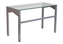 Flashfurniture Contemporary Desk With Clear Tempered Glass Top - 47.25''W x 21.75''D x 29.25''H
