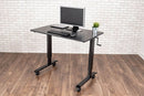Luxor 60" Electric Standing Desk with Black Frame and Black Oak Top