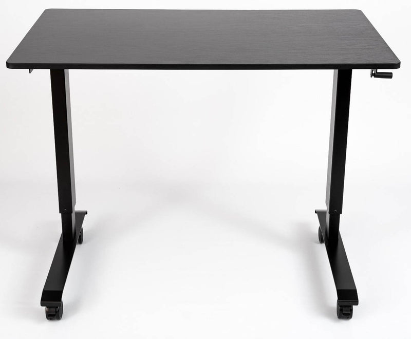 Luxor 60" Electric Standing Desk with Black Frame and Black Oak Top