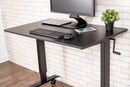 Luxor 60" Electric Standing Desk with Black Frame and Black Oak Top