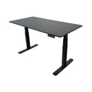Luxor 60" Electric Standing Desk with Black Frame and Black Oak Top