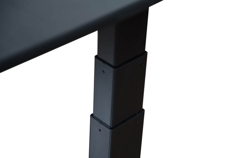 Luxor 60" Electric Standing Desk with Black Frame and Black Oak Top