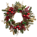 24" Ornament, Pine & Pine cone Wreath