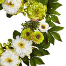 24" Peony Mum Wreath