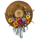 Nearly Natural Decorative Colorful Mixed Flower Hat Wreath