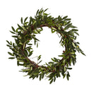 Nearly Natural 20" Olive Wreath Green