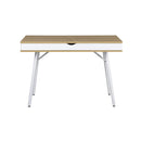 Techni Mobili Workstation with Cord Management and Storage Pine