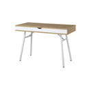 Techni Mobili Workstation with Cord Management and Storage Pine