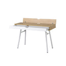 Techni Mobili Workstation with Cord Management and Storage Pine