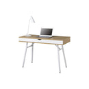 Techni Mobili Workstation with Cord Management and Storage Pine