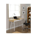 Techni Mobili Workstation with Cord Management and Storage Pine