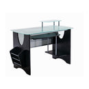 Techni Mobili Glass-Top Home Office Desk Espresso