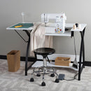 Studio Comet Hobby and Sewing Table - Black/White