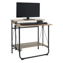 Stow Away Desk, Folding Desk - Black / Driftwood
