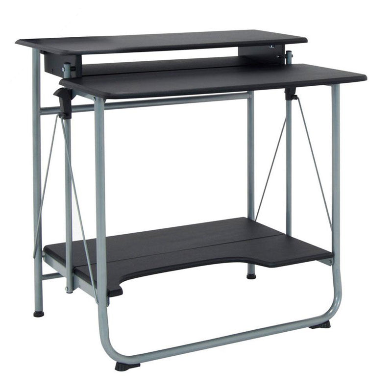 Stow Away Desk, Folding Desk - Silver / Black