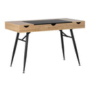 Calico Designs Nook Desk with Multiple Storage Compartments - Graphite/Ashwood