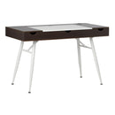 Calico Designs Nook Desk with Multiple Storage Compartments - White/Dark Walnut
