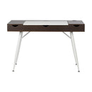 Calico Designs Nook Desk with Multiple Storage Compartments - White/Dark Walnut