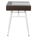 Calico Designs Nook Desk with Multiple Storage Compartments - White/Dark Walnut