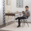 Calico Designs Nook Desk with Multiple Storage Compartments - Graphite/Ashwood