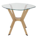 Calico Designs Alcove Split Drawer Desk with Device Storage - White/Cement