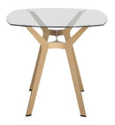 Calico Designs Alcove Split Drawer Desk with Device Storage - White/Chestnut