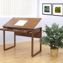 Studio Design Aries Glass Top Desk Adjustable Designs Drawing Drafting Table Sonoma Brown/Clear Glass (NEW 2013)