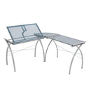 Studio Designs Futura LS WorkCenter with Tilt (Silver/Blue Glass)
