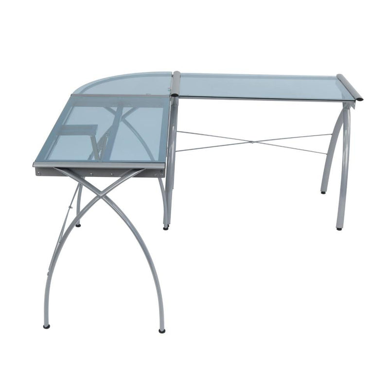 Studio Designs Futura LS WorkCenter with Tilt (Silver/Blue Glass)