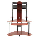 Studio Designs Colorado Desk Black/Silver/Clear Glass