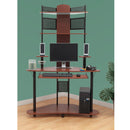Studio Designs Colorado Desk Black/Silver/Clear Glass