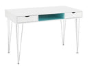 Home Office 48" Wood Chrome Computer Storage Desk - Blue