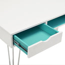 Home Office 48" Wood Chrome Computer Storage Desk - Blue